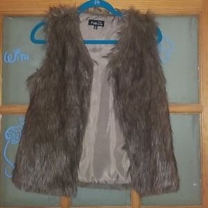 Faux fur vest